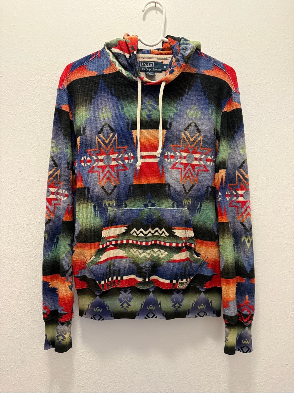 Vintage Polo Ralph Lauren Southwestern Aztec Hoodie Sweatshirt Small